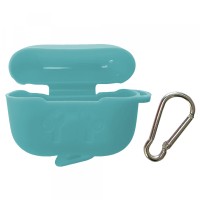 Чохол для AirPods PRO силіконовий SLIM LOGO 2в1(+ карабін) тех.пак Sky blue