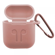 Чохол для AirPods силіконовий SLIM LOGO + карабін тех.пак Grape fruit