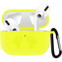 Чохол AirPods 3 Silicone Logo з карабіном Yellow1