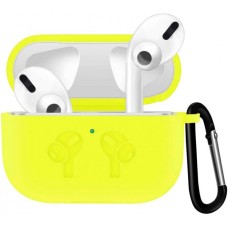 Чохол AirPods 3 Silicone Logo з карабіном Yellow1