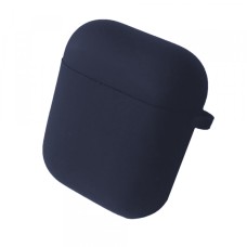 Чохол для AirPods 1/2 SILICONE CASE/MICROFIBER Midnight blue