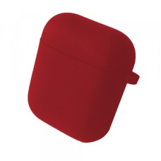 Чохол для AirPods 1/2 SILICONE CASE/MICROFIBER Red