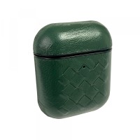 Чохол для AirPods 1/2 SHEEP LEATHER CASE WEAVING Green