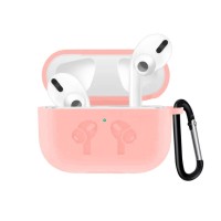 Чохол AirPods 3 Silicone Logo з карабіном Pink