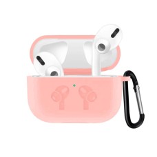 Чохол AirPods 3 Silicone Logo з карабіном Pink