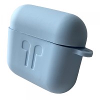 Чохол for AirPods 3 силіконовий 2мм LOGO 2в1(+ карабін) тех.пак Lilac