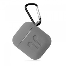 Чохол для AirPods силіконовий LOGO 2в1(+ карабін) тех.пак Pine green