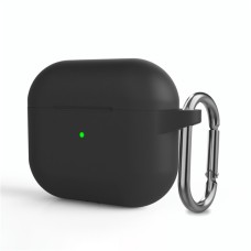 Чохол AirPods 3 Silicone Slim з карабіном Black