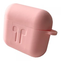 Чохол for AirPods 3 силіконовий 2мм LOGO 2в1(+ карабін) тех.пак Pink