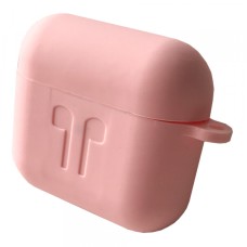 Чохол for AirPods 3 силіконовий 2мм LOGO 2в1(+ карабін) тех.пак Pink