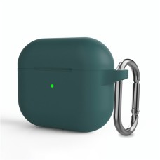 Чохол AirPods 3 Silicone Slim з карабіном Dark Green