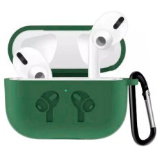 Чохол AirPods 3 Silicone Logo з карабіном Pine Green