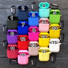 Чохол AirPods Case силіконовий Slim (2в1) (+карабін) тех.пак