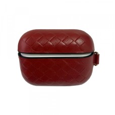 Чохол для AirPods PRO SHEEP LEATHER CASE WEAVING Red