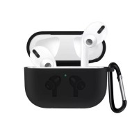 Чохол AirPods 3 Silicone Logo з карабіном Black