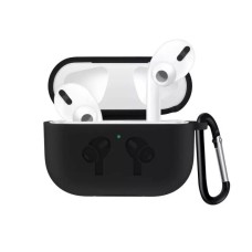 Чохол AirPods 3 Silicone Logo з карабіном Black