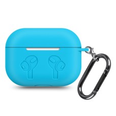 Чохол AirPods 3 Silicone Logo з карабіном Sky blue