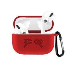 Чохол AirPods 3 Silicone Logo з карабіном Red
