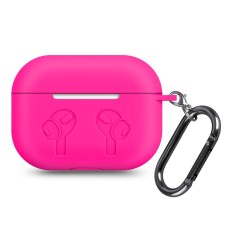 Чохол AirPods 3 Silicone Logo з карабіном Яскраво-рожевий