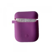Чохол для AirPods Silicon Case Slim (+ карабін) COLOR BOX Purple