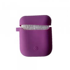 Чохол для AirPods Silicon Case Slim (+ карабін) COLOR BOX Purple