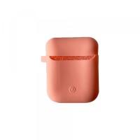 Чохол для AirPods Silicon Case Slim (+ карабін) COLOR BOX Pink