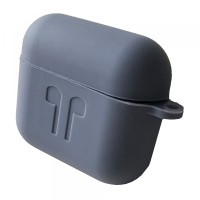 Чохол для AirPods 3 силіконовий 2мм LOGO 2в1(+ карабін) тех.пак Lavander