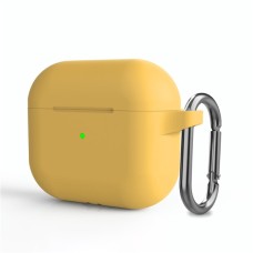 Чохол AirPods 3 Silicone Slim з карабіном Yellow