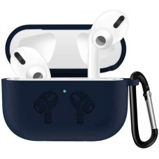 Чохол AirPods 3 Silicone Logo з карабіном Deep Blue