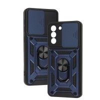 Чохол для Samsung Galaxy S22+ (S906) Serge Ring Armor ударостійкий синій