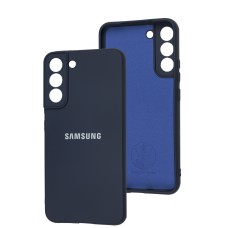 Чохол Samsung Galaxy S22+ Silicone Full camera синій / midnight blue