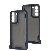 Чохол Samsung Galaxy S22+ Carbon strap blue