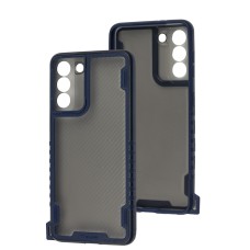 Чохол Samsung Galaxy S22+ Carbon strap blue