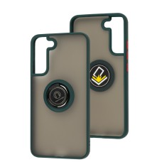 Чохол Samsung Galaxy S22+ LikGus Edging Ring оливковий