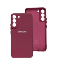 Чохол Samsung Galaxy S22+ Silicone Full camera бордовий / marsala