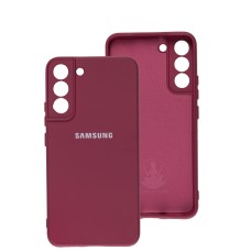 Чохол Samsung Galaxy S22+ Silicone Full camera бордовий / marsala
