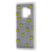 Чохол для Samsung Galaxy S9 (G960) Блискучі вода срібляста "корона"