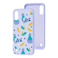 Чохол для Samsung Galaxy A01 (A015) Wave Fancy pigeon with sunflower seeds