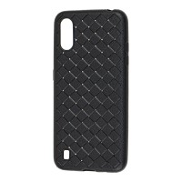 Чохол Samsung Galaxy A01 (A015) Weaving чорний