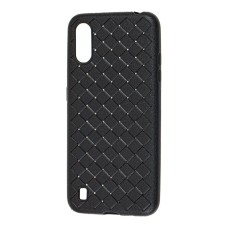 Чохол Samsung Galaxy A01 (A015) Weaving чорний