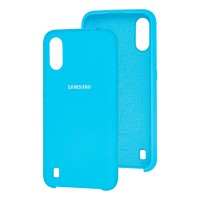Чохол Samsung Galaxy A01 (A015) Silky Soft Touch світло-блакитний