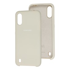 Чохол Samsung Galaxy A01 (A015) Silky Soft Touch бежевий