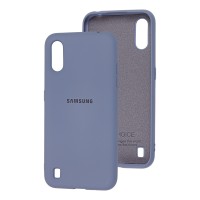 Чохол Samsung Galaxy A01 (A015) Silicone Full лавандовий сірий