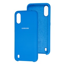 Чохол Samsung Galaxy A01 (A015) Silky Soft Touch блакитний