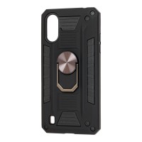 Чохол для Samsung Galaxy A01 (A015) Robot Ring чорний
