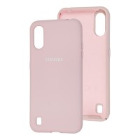 Чохол Samsung Galaxy A01 (A015) Silicone Full рожевий пісок