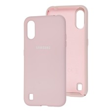 Чохол Samsung Galaxy A01 (A015) Silicone Full рожевий пісок