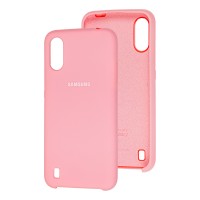 Чохол Samsung Galaxy A01 (A015) Silky Soft Touch світло-рожевий
