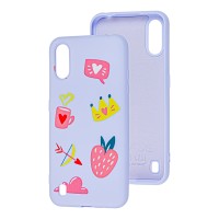 Чохол для Samsung Galaxy A01 (A015) Wave Fancy lifestyle / light purple