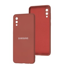 Чохол Samsung Galaxy A02 (A022) Full camera марсала